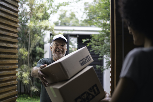 Man delivering packages