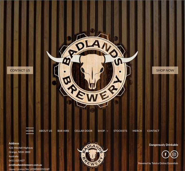 Badlands Brewery website